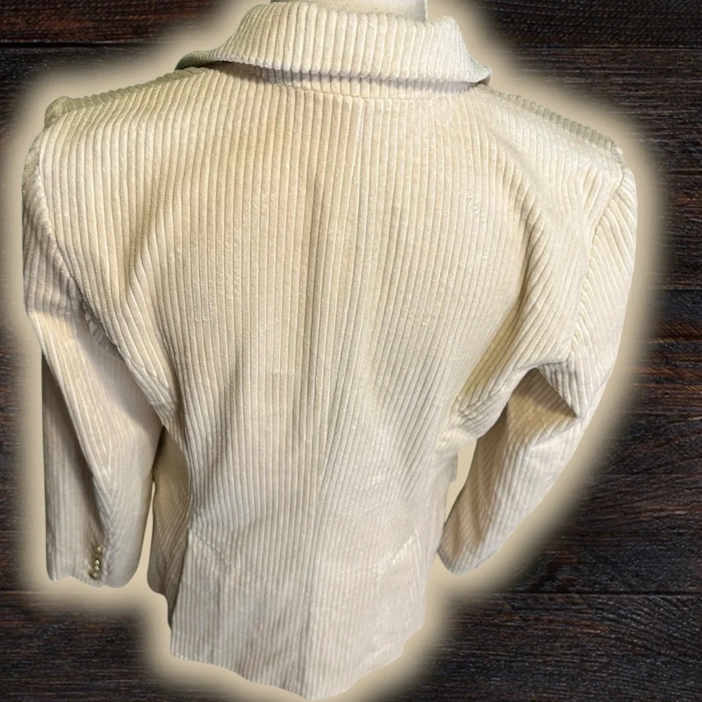 NWT Rowing Blazers for Target ‘Corduroy Double-Breasted Blazer’ in “Cream” Sz S